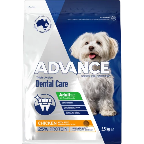 Advance Triple Action Dental Care Small Adult Dry Dog Food Chicken With Rice