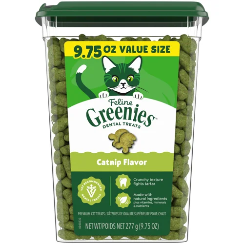 Greenies Feline Treats Dental Catnip Flavour Tub