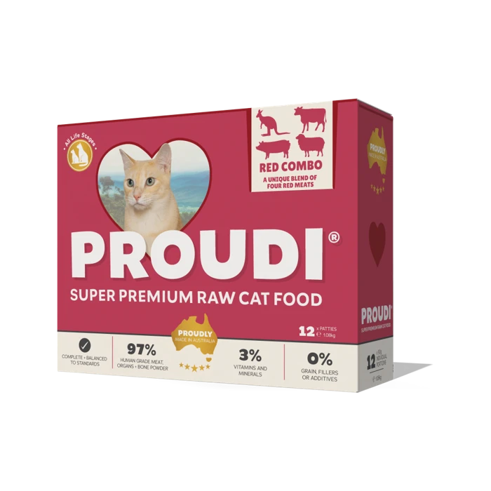 Proudi Premium Raw Red Combo Frozen Cat Food