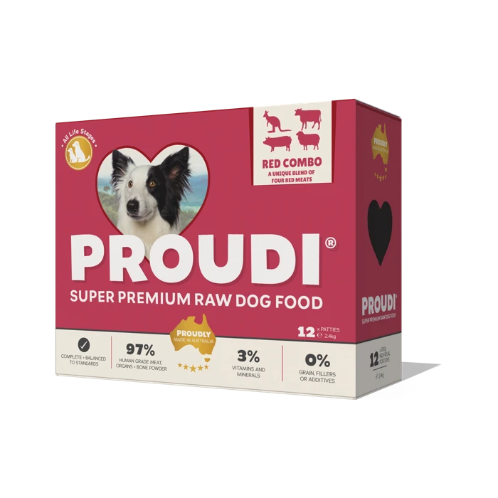 Proudi Premium Raw Red Combo Frozen All Lifestages Dog Food