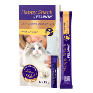 Feliway Happy Snack Chicken Calming Lickable Cat Treats - 6 Sticks
