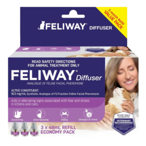 Feliway 3 Refill Value Pack For Cat Calming And Stress Relief - 3 x 48ml