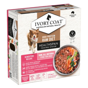 Ivory Coat Healthspan Sensitive Skin Patties Frozen Raw Adult Dog Food - 12 x 227g