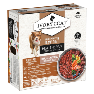 Ivory Coat Healthspan Kangaroo Frozen Raw Adult Dog Food - 12 x 227g