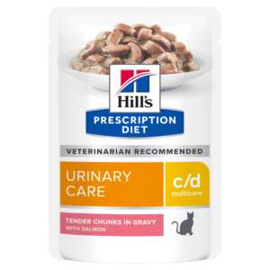 Hill's Prescription Diet C/D Multicare Salmon Cat Food Pouches - 12 x 85g