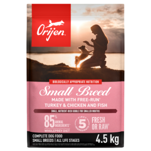 Orijen Turkey Chicken & Fish Small Breed Adult Dry Dog Food - 4.5kg