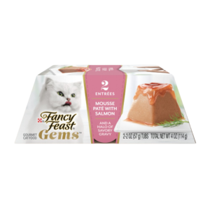 Fancy Feast Gems Mousse Pate with Salmon Wet Cat Food - 9 x (2 x 57g)