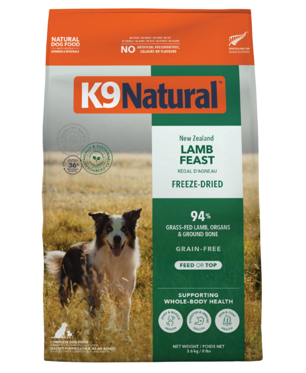 K9 Natural Lamb Feast Freeze Dried All Lifestages Dry Dog Food