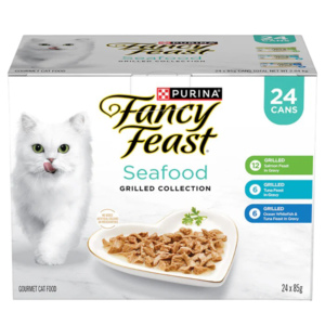 Fancy Feast Grilled Seafood Collection Variety Pack Wet Cat Food Cans - 24 x 85g