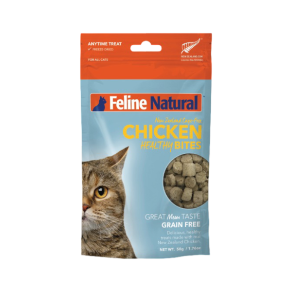 Feline Natural Grain Free Freeze Dried Chicken Cat Treats – 50g