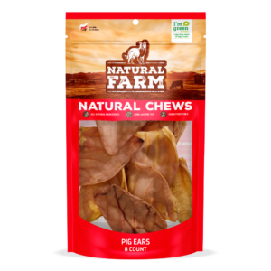 Natural Farm Pig Ears Dog Treats - 8 pack