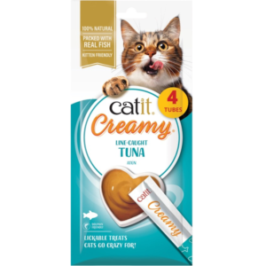 Catit Creamy Line Caught Tuna Cat Treats - 4 x 10g