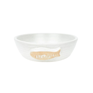 Cattitude Ceramic Bowl Tuna White Cat Feeding - 14cm