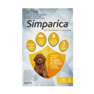 Simparica for Puppies 1.3–2.5kg (Yellow) Flea & Tick Chewables - 3 Pack