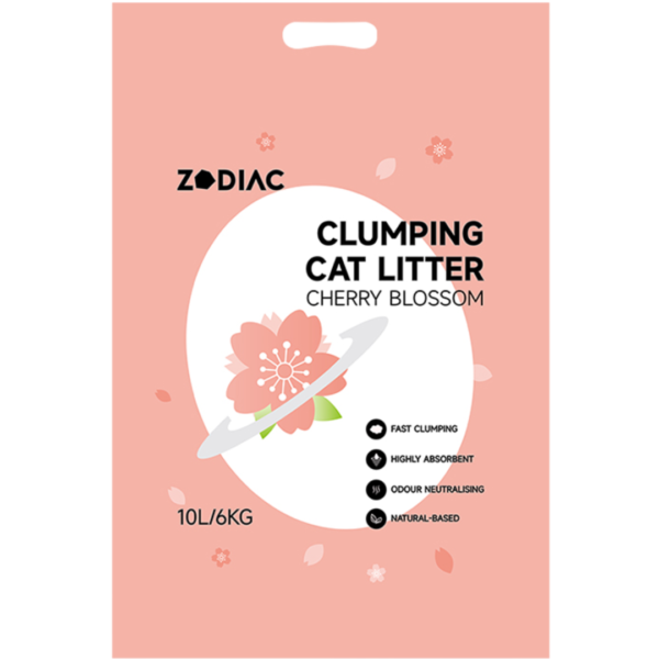 Zodiac Clumping Cat Litter Cherry Blossom – 10L