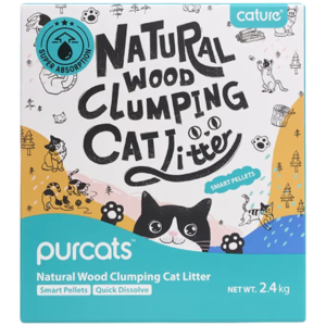 Cature Natural Wood Clumping Cat Litter Smart Pellet - 2.4kg