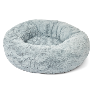 Paws For Life Donut Bolster Pet Bed Brushed Fleece Grey - X Large