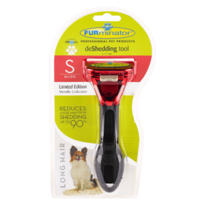 Furminator Long Hair Deshedding Tool Metallic Edition for Small Dogs