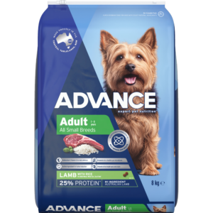 Advance Small Adult Dry Dog Food Lamb With Rice - 8kg