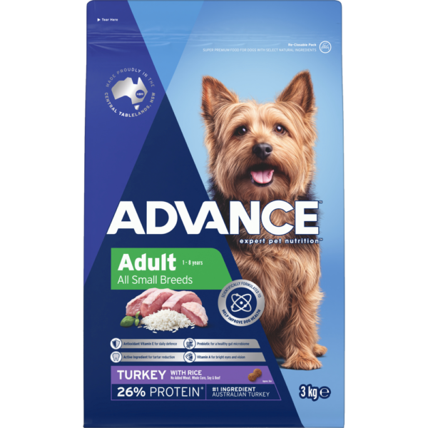 Advance Small Adult Dry Dog Food Turkey With Rice