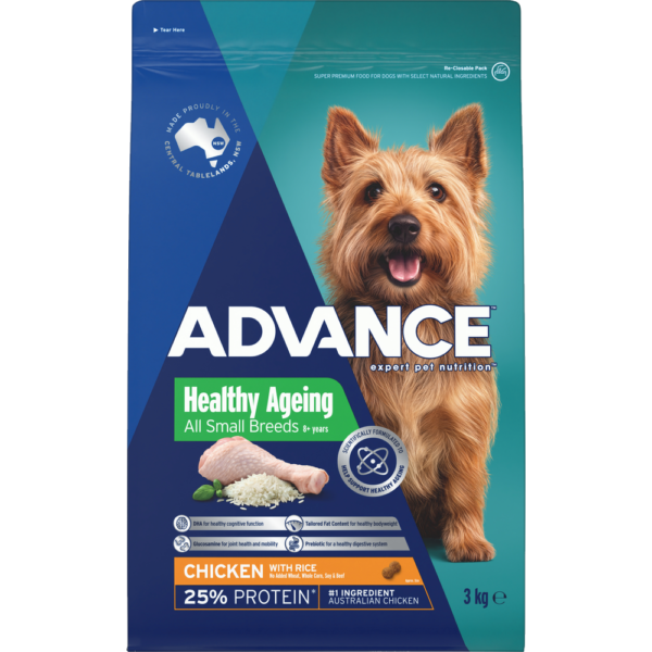 Advance Healthy Ageing Small Adult Dry Dog Food Chicken With Rice