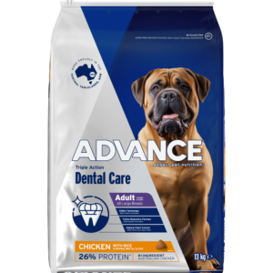 Advance Triple Action Dental Care Large Adult Dry Dog Food Chicken With Rice - 13kg