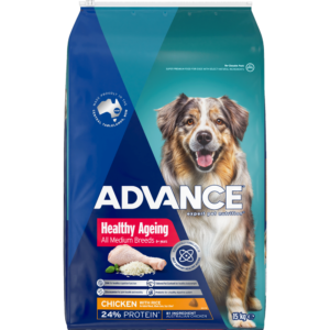 Advance Healthy Ageing Medium Adult Dry Dog Food Chicken With Rice - 15kg