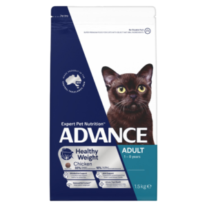Advance Adult Healthy Weight Chicken Dry Cat Food - 1.5kg
