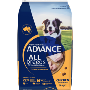 Advance All Breeds Adult Dry Dog Food Chicken And Rice - 20kg