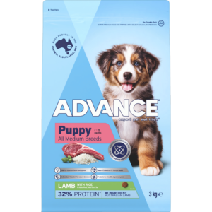 Advance Lamb & Rice Medium Breed Puppy Dry Dog Food - 3kg