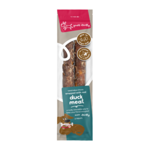 Yours Droolly Duck Wrapped Large Sticks Dog Treats - 2 pack