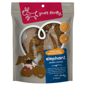 Yours Droolly Chicken Paste Filled Elephant Shapes Dog Treats - 6 pack