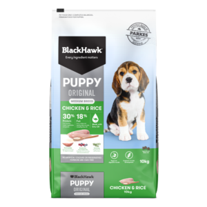 Black Hawk Original Chicken & Rice Medium Breed Puppy Dry Dog Food - 10kg
