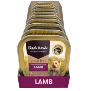 Black Hawk Lamb Grain Free Adult Wet Dog Food Trays - 9 x 100g