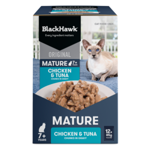 Black Hawk Wet Cat Food Mature Chicken And Tuna In Gravy Pouches - 12 x 85g