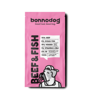 Bonnodog Gently Cooked Frozen Dog Food Beef - For Large Dogs: 8 x 400g