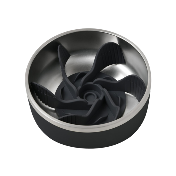 Charlies Duro Double Wall Stainless Steel Dog Bowl Black