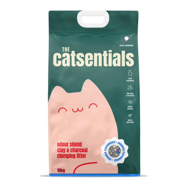 The Catsentials Odour Shield Clay And Charcoal Clumping Litter – 10kg
