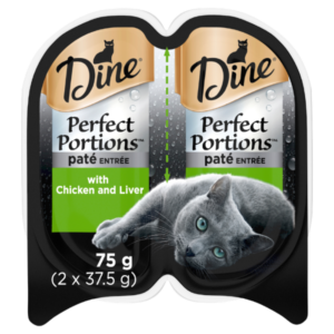 Dine Perfect Portions Pate Chicken Liver Cat Wet Food Tray - 24 x 75g