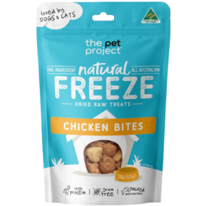 The Pet Project Freeze Dried Chicken Bites Dog And Cat Treats - 50g