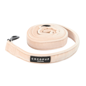 Cocopup London Velvet Dog Lead in Champagne Cream - One Size