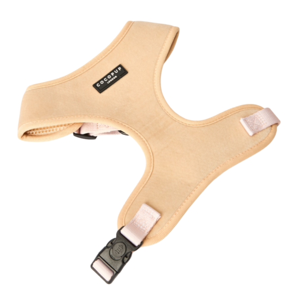 Cocopup London Adjustable Neck Dog Harness Velvet in Luxe Champagne