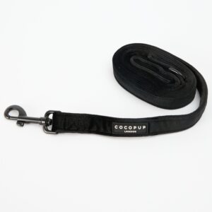 Cocopup London Classic Velvet Dog Lead in Noir Black - One Size