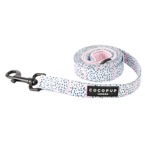 Cocopup London Classic Padded Dog Lead in Pink Dalmatian - One Size