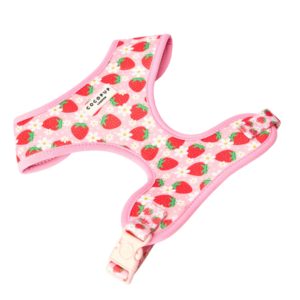 Cocopup London Adjustable Neck Dog Harness in Pupberry Fields Pink - Large