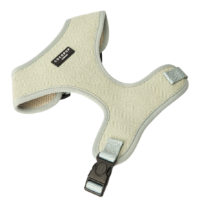 Cocopup London Adjustable Neck Dog Harness in Sage Tweed - Large