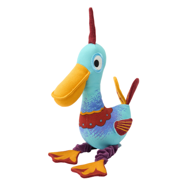 Paws For Life Canvas Pelican With Bungee Legs Dog Tug Toy – One Size