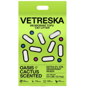 Vetreska Deodorant Oasis Cactus Scented Tofu Cat Litter - 2.5kg