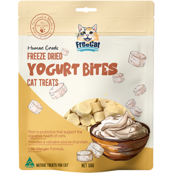 Freecat Freeze Dried Yogurt Bites Cat Treats – 50g