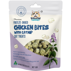 Freecat Freeze Dried Chicken Bites With Catnip Cat Creats - 50g